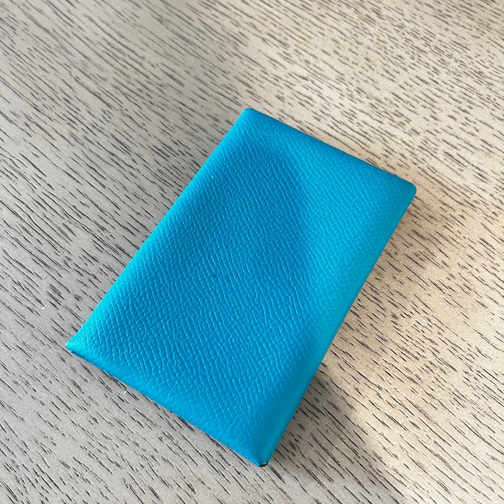 Authentic Hermes Calvi card holder